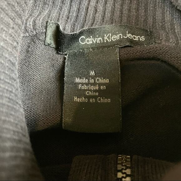 Men's Calvin Klein Jeans 1/4 Zip Sweater Jacket M - Picture 3 of 5